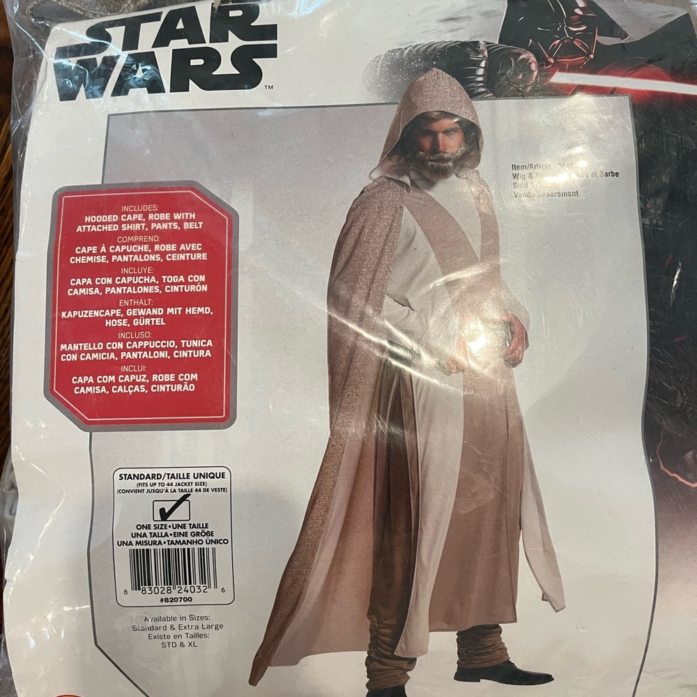 Rubie’s Adult Luke skywalker costume. OS.